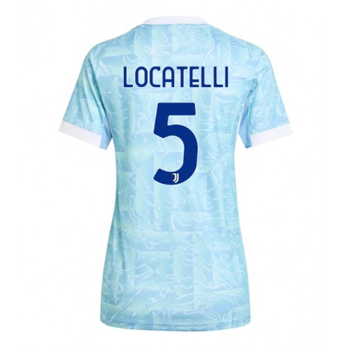 Stroje piłkarskie Juventus Manuel Locatelli #5 Koszulka Wyjazdowej dla damskie 2025-26 Krótki Rękaw